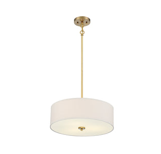 Three Light Pendant in Warm Brass
