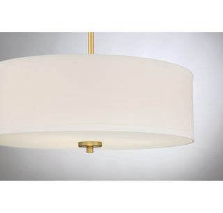 Three Light Pendant in Warm Brass