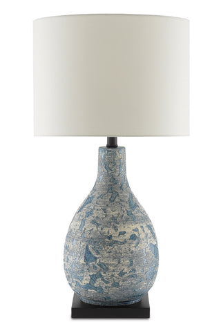 Ostracon One Light Table Lamp in Blue/Cream/Black