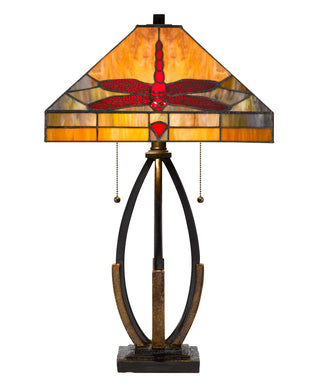 Tiffany Two Light Table Lamp in Tiffany