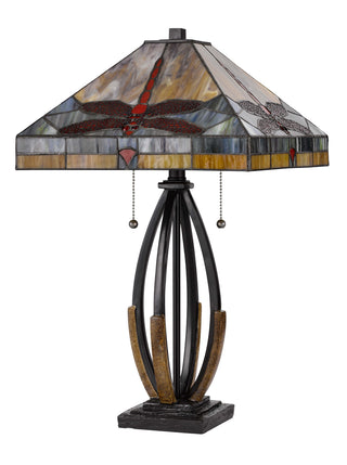 Tiffany Two Light Table Lamp in Tiffany