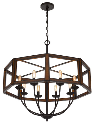 Renton Eight Light Chandelier in Oak