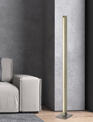 Colmar LED Floor Lamp in Rubber Wood