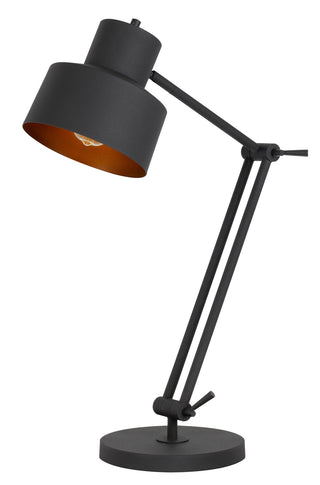 Davidson One Light Desk Lamp in Matte Black