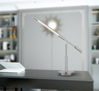 Auray LED Desk Lamp in Brushed Steel