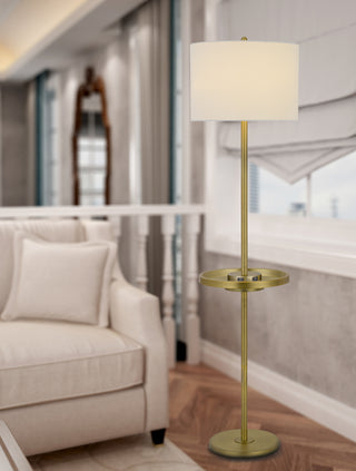 Crofton One Light Floor Lamp in Antique Brass