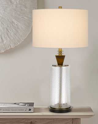 Sherwood One Light Table Lamp in Glass/Dark Bronze