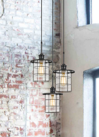 Silverton Three Light Pendant in Dark Bronze