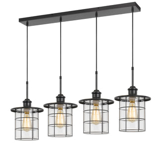 Silverton Four Light Pendant in Dark Bronze
