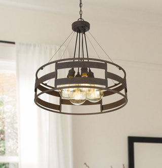 Rochefort Four Light Chandelier in Rust