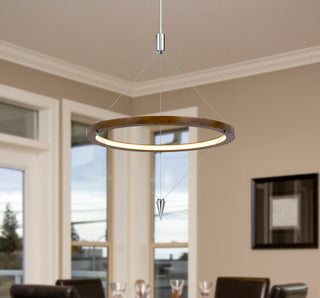 Viterbo LED Pendant in Pine