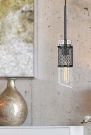 Savona One Light Pendant in Black