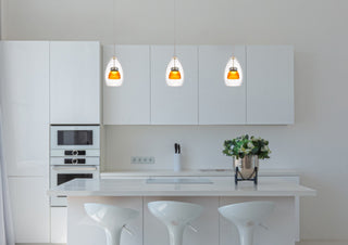 Dimmable with Lutron Brand Dimmers: DVCL-153P, SCL LED Mini Pendant in Frosted Yellow