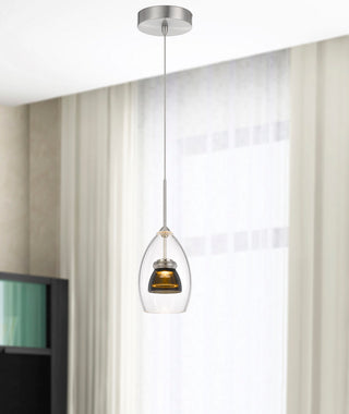 Dimmable with Lutron Brand Dimmers: DVCL-153P, SCL LED Mini Pendant in Smoked