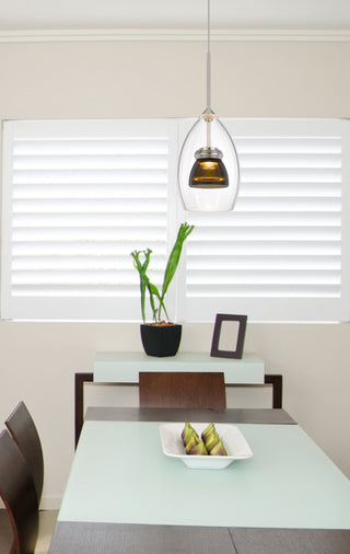 Dimmable with Lutron Brand Dimmers: DVCL-153P, SCL LED Mini Pendant in Smoked