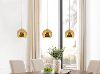 Dimmable with Lutron Brand Dimmers: DVCL-153P, SCL LED Mini Pendant in Amber/Smoke