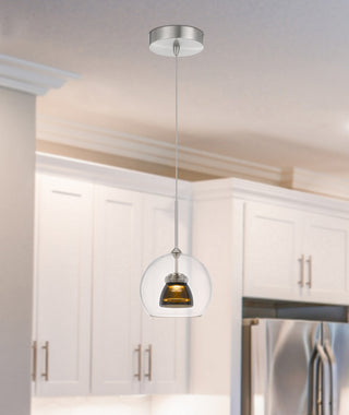 Dimmable with Lutron Brand Dimmers: DVCL-153P, SCL LED Mini Pendant in Smoked