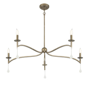 Laramie Five Light Chandelier in Chelsea Gold