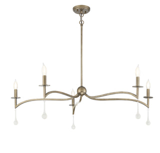 Laramie Five Light Chandelier in Chelsea Gold