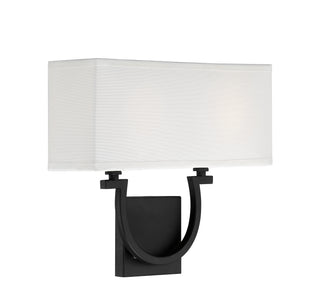 Rhodes Two Light Wall Sconce in Matte Black