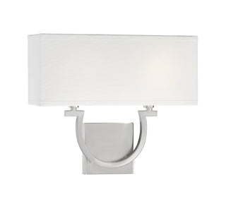 Rhodes Two Light Wall Sconce in Satin Nickel