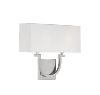 Rhodes Two Light Wall Sconce in Satin Nickel