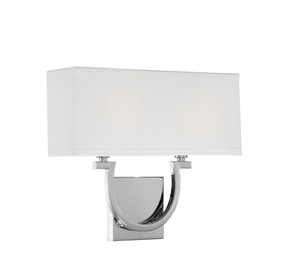 Rhodes Two Light Wall Sconce in Polished Nickel
