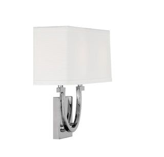 Rhodes Two Light Wall Sconce in Polished Nickel