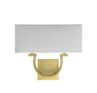 Rhodes Two Light Wall Sconce in Warm Brass