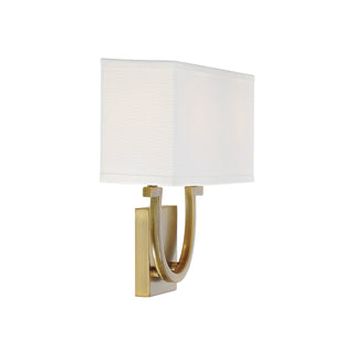 Rhodes Two Light Wall Sconce in Warm Brass