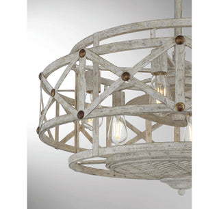 Colonade LED Fan D'Lier in Provence with Gold Accents