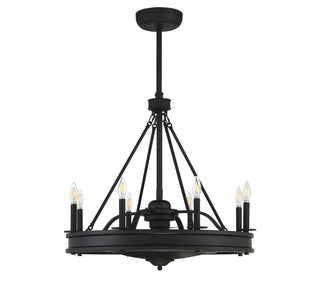 Lyon LED Fan D'Lier in Matte Black