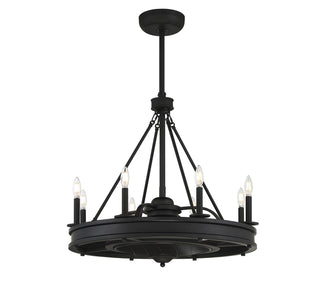 Lyon LED Fan D'Lier in Matte Black
