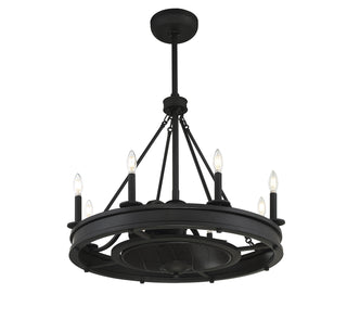 Lyon LED Fan D'Lier in Matte Black