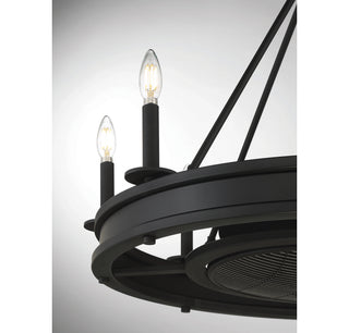 Lyon LED Fan D'Lier in Matte Black