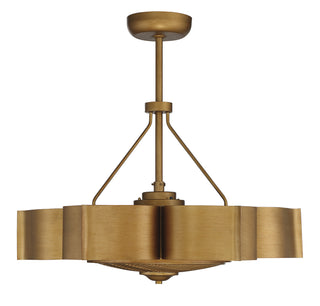 Stockholm LED Fan D'Lier in Gold Patina