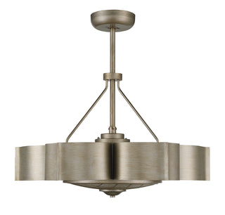 Stockholm LED Fan D'Lier in Silver Patina