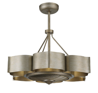Stockholm LED Fan D'Lier in Silver Patina