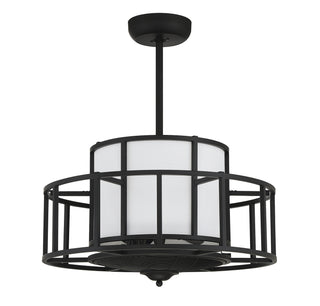 Oslo LED Fan D'Lier in Matte Black