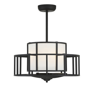Oslo LED Fan D'Lier in Matte Black