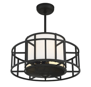 Oslo LED Fan D'Lier in Matte Black