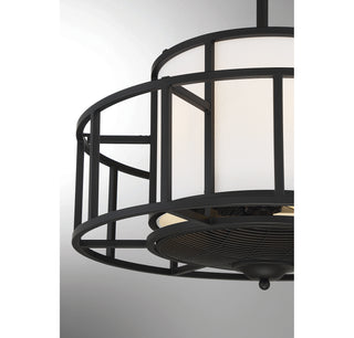 Oslo LED Fan D'Lier in Matte Black