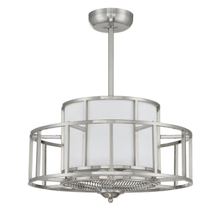 Oslo LED Fan D'Lier in Satin Nickel