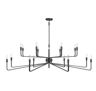 Salem 16 Light Chandelier in Forged Iron