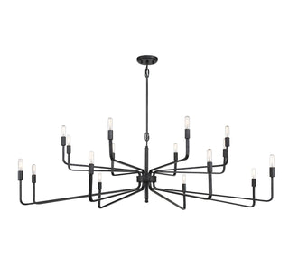 Salem 16 Light Chandelier in Forged Iron