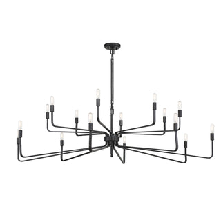 Salem 16 Light Chandelier in Forged Iron