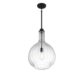 Brandon One Light Pendant in Matte Black