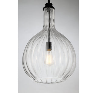 Brandon One Light Pendant in Matte Black
