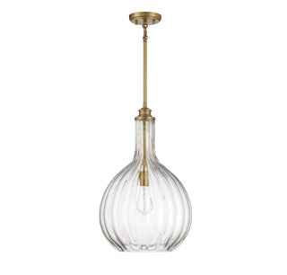Brandon One Light Pendant in Warm Brass