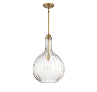 Brandon One Light Pendant in Warm Brass